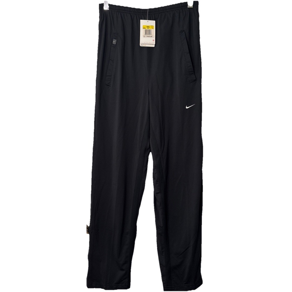 Nike Tennis Track Pants Men's Black NEW NikeFIT DRY Ankle Zip 244298-010 Size S